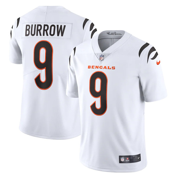 Youth Cincinnati Bengals #9 Joe Burrow New White NFL Vapor Untouchable Limited Stitched Jersey